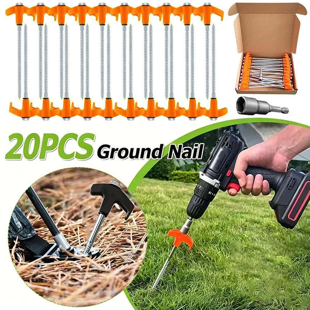 Tent Pegs For Outdoor Camping, Luminous Threaded Heavy-duty Awning