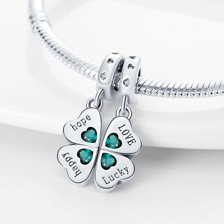 DIY Jewelry Bracelet Accessories Lucky Horseshoe Four-Leaf Clover Charm Pendants