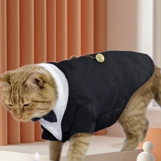 Pet Cat Tuxedo Outfit Kitten Shirt