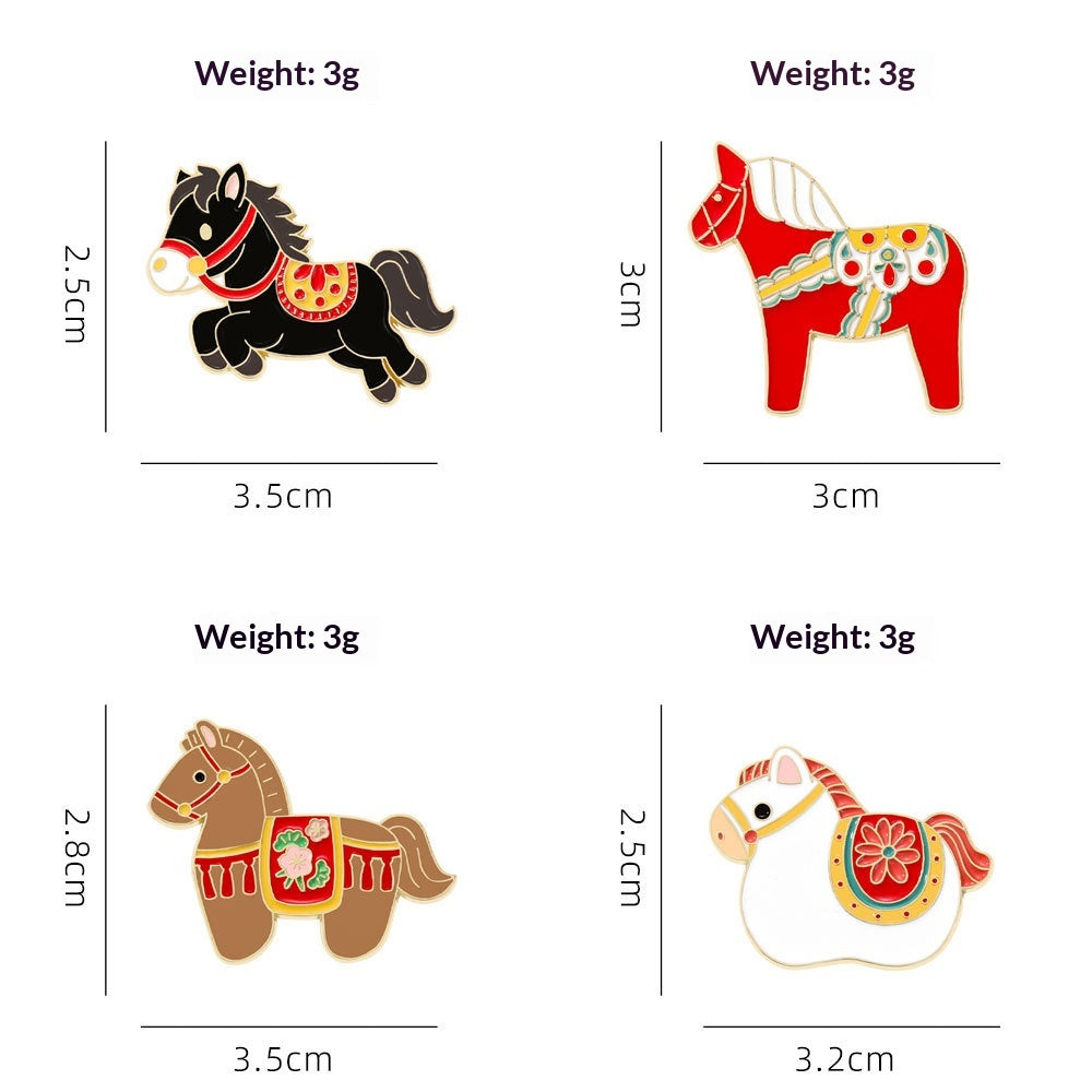 Cute Animal Zodiac Year Gift Jewelry Clothing Accessory Brooch