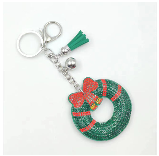 Christmas Series Hot Rhinestone Key Chain Accessories