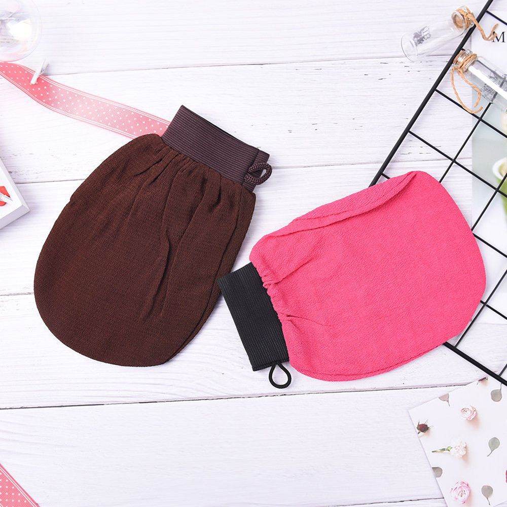 Artificial Silk Rubbing Dead Skin Cutin Massage Bath Gloves Rubbing