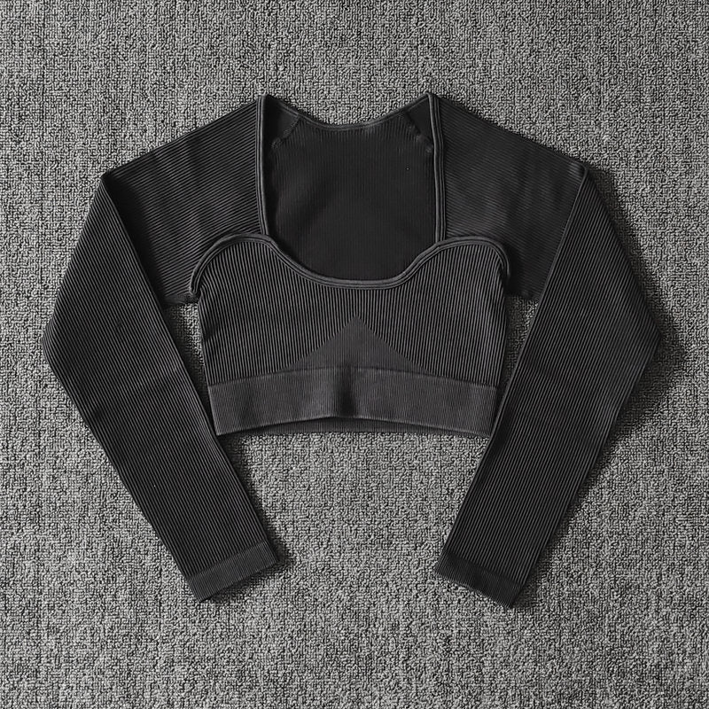 Sandwash Yoga Suit Gathering Bra Sportswear