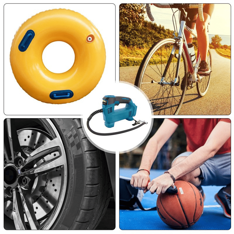 5000PSI Portable Air Compressor With Digital Pressure Gauge, LED Light For Cars, Motorcycles, Bikes Fast Inflation For Tyres, Sports Equipment, Inflatables UK Designed For Home, Garage, Travel Use