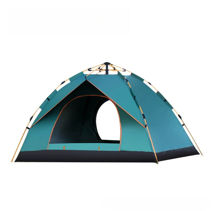 Fully Automatic Folding Outdoor Tent, Instant Setup For Camping & Beach, Double-Layer Thickened Weatherproof Tent For 3-4 People