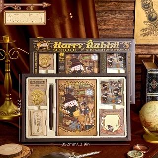Handbook Set Gift Box Cute Girl Handbook Korean High Beauty Stationery Diary Office Supplies Cuadernos Gift Student Stationery