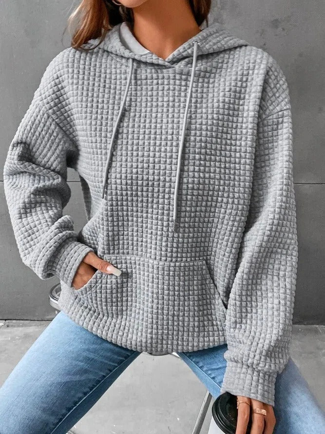 Women's Solid Color Crew Neck Long Sleeve Sweatshirt, New Arrival Elegant Basic Top For Autumn & Winter