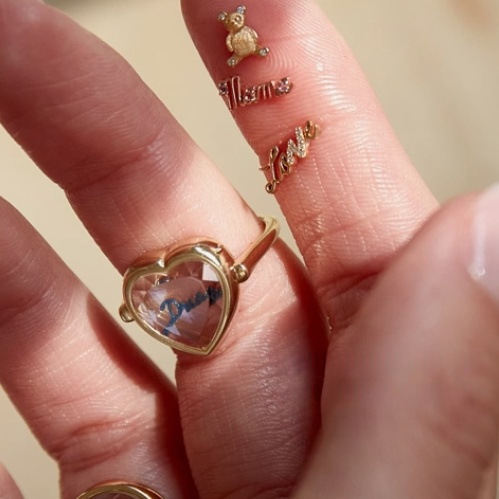 Stainless Steel Ring Colorful Zircon Accessories