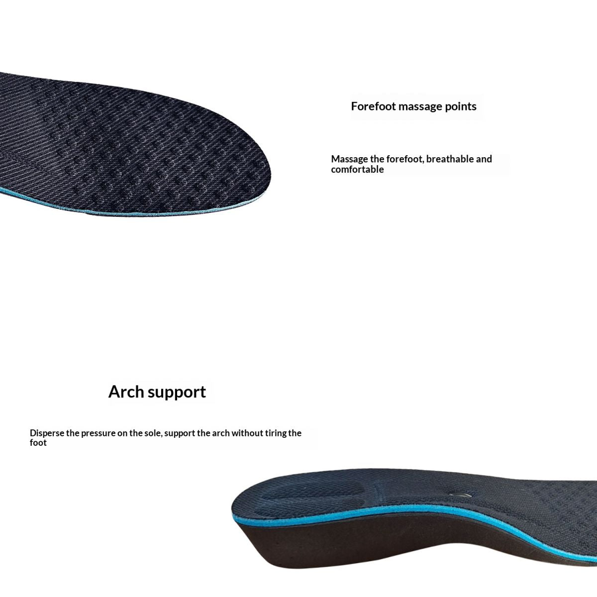 Magnetic Massage EVA Cushioned Sports Leisure Height-increasing Insoles