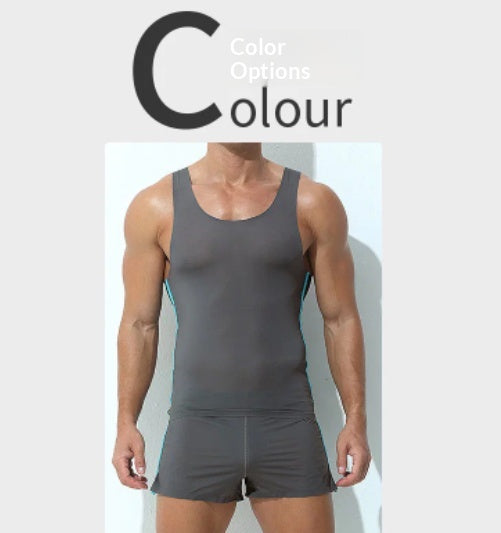 Men's Ice Silk Sports Vest Sexy Camisole Summer Quick-Drying Fitness Apparel