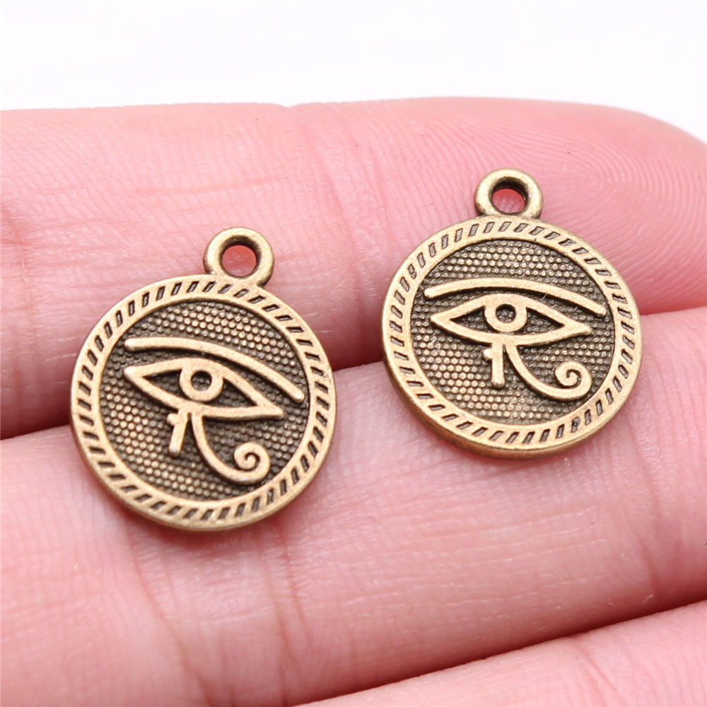 15mm DIY Alloy Accessories Material Double-sided Eye Pendant