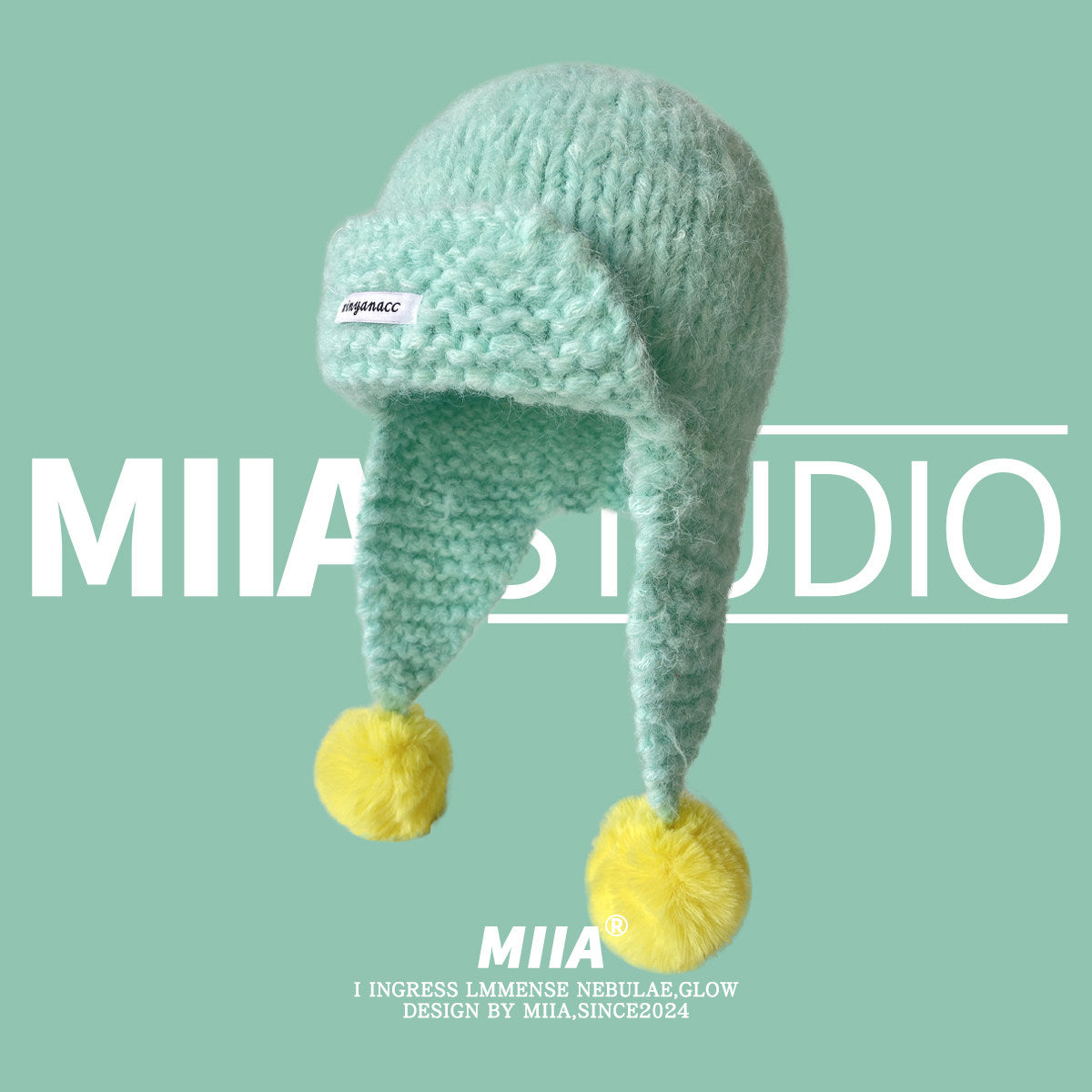 Pure-color Versatile Warm Ear-protecting Knit Beanie That Flatters Larger Head Sizes And Enhances Facial Features