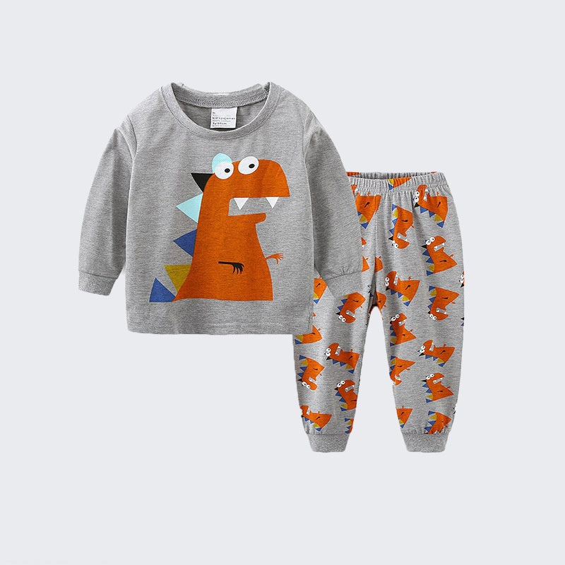 Kids' Long-Sleeve Home Wear Two-Piece Set