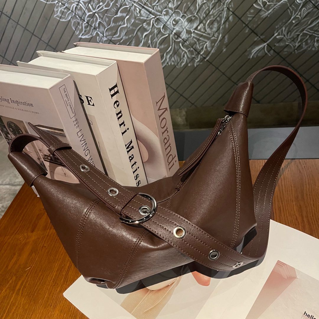 New Top-layer Cowhide Dumpling Bag, High-end Unique Genuine Leather, Light Luxury Fashion, Shoulder, Crossbody, And Underarm Bag For Women