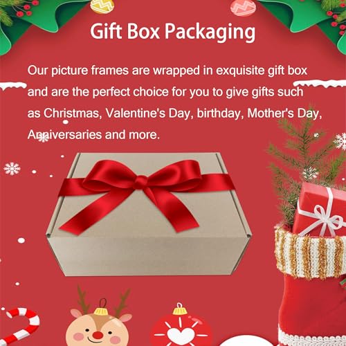 ccdcc 8x10 Picture Frame Set of 4, 8 x 10 Wood Photo Frames with Mat for 5x7, Wooden Frame with Real Glass Cover for Wall ...