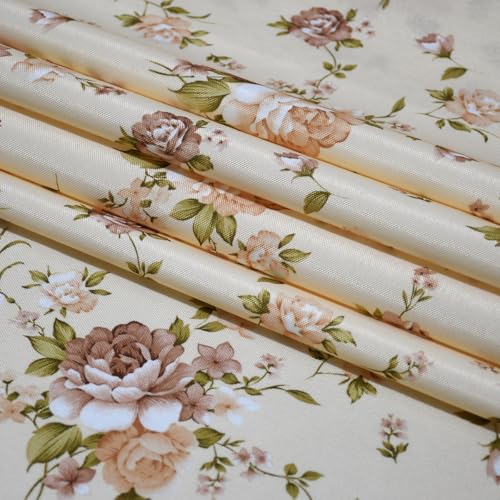 YEESSION Floral Print Square Tablecloth 38 x 38 Inch Stain Resistant and Waterproof Wine Table Cover for Kitchen Dining In...
