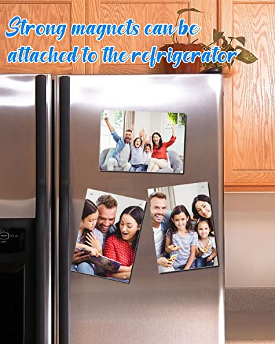 JUOIFIP 5 Pack Acrylic Picture Frame 5×7 Clear Double Sided Magnetic Photo Frame - Frameless Baby Friend Family Picture De...