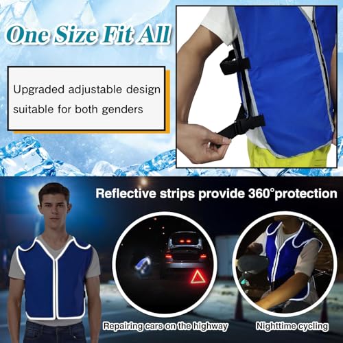 NJDGF Cooling Vest for Men Women - Ice Cold Vest with 20 Ice Pack, Adjustable Cool Vest for Hot Weather Work