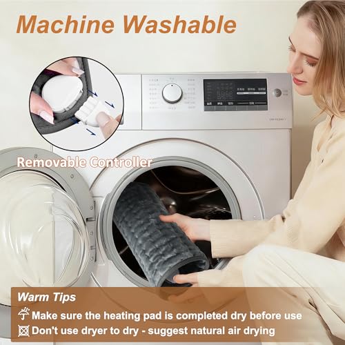 Electric Heating pad with 6 Heat Settings, Auto Shut Off, Dry Electric Heating for Back Neck Knee Arms Legs Shoulder Heat ...