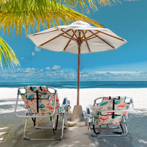 VINGLI Aluminum Backpack Beach Chair for Adults, Portable Lightweight Reclining Beach Chair with Headrest & Side Pocket, L...