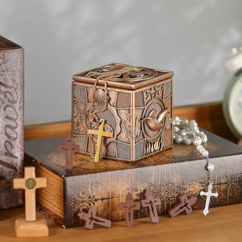Confirmation Collection Keepsake Box, Ideas Confirmation Gifts for Teenage Boys Girls, Religious First Holy Communion Gif...