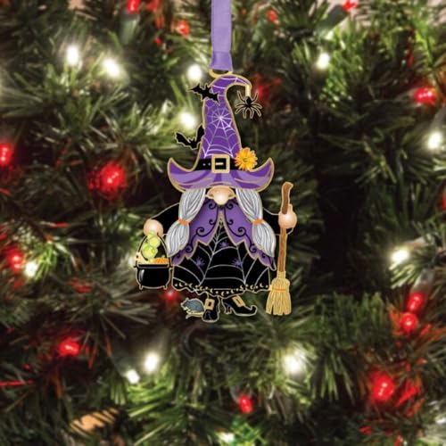 Beacon Design Witch Gnome Hanging Ornaments - Halloween Tree Ornament, 100% Brass Witching Hour Keepsake Gift, Spooky and ...