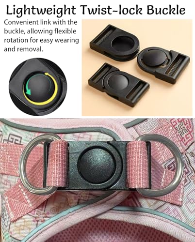 Mihqy Step in Dog Harness and Leash Set, Reflective Adjustable No Pull Dog Harness for Extra-Small/Small Dogs Puppy and Ca...
