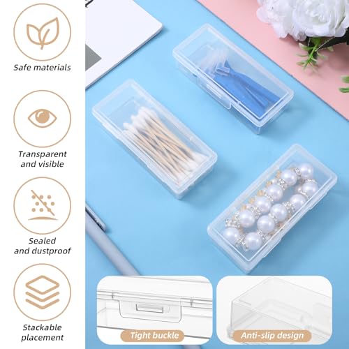 Matwsec 3PCS Floss Pick Holder Cotton Swab Holder Cotton Pad Holders Dental Floss Holders with Lid for Travel Cottons Buds...