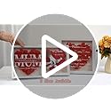 XSGIFTS Personalized Mom Grandma Flower Shadow Box With LED Light, Custom Rose Heart Frame With Kids Names, Mother's Day B...