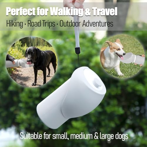 Foldable Dog Water Bottle for Small Dogs & Cats, Leak-Proof Portable Pet Water Dispenser, One-Hand Operation Travel Puppy ...