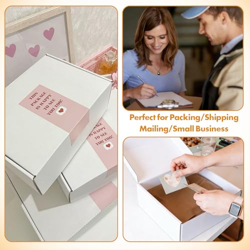 Shipping Boxes,5 PCS 6x4x2 Inch Tuck Top Mailer Boxes,White Small Corrugated Cardboard Boxes for Packing, Mailing, Moving,...
