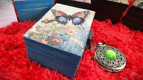 RK Collections Butterfly Trinket Box Small Jewelry Keepsake Box | Storage Box for Girls Women | Gift Idea, Animal Lover Or...
