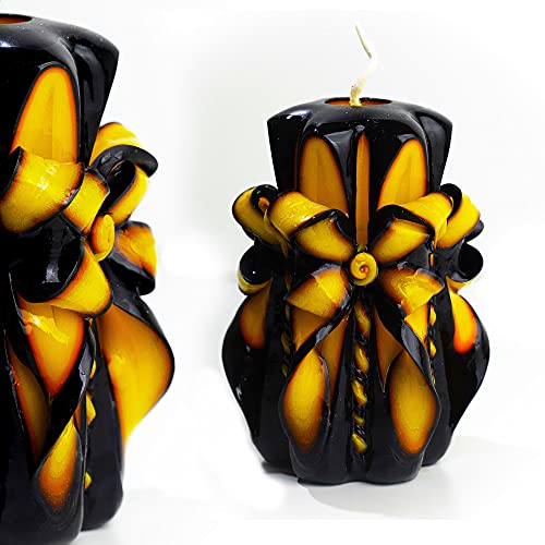 Carved Candle Artisan, Handcrafted Decorative Dipped, Home Decor, Fancy Unique Birthday Gift, New Year, Thanksgiving, Chri...