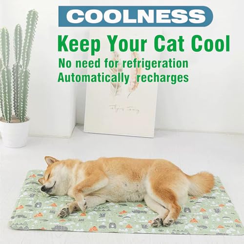 IDOLPET Dog Cooling Mat, Pet Self-Cooling Mat Pad Bed for Dogs Cats and Rabbits Easy Washable Summer Cool Down Comfortable...