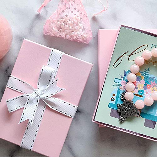TheDisplayGuys - 100-Pack #99 Cotton Filled Cardboard Paper Jewelry Boxes Gift Case - Pastel Pink (5 Sizes Assortment) - f...