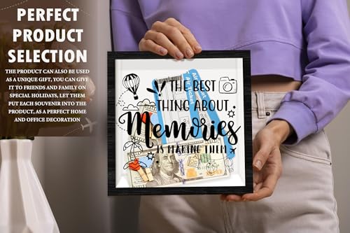 Honeymoon Fund Box, Wedding Money Shadow Box with Slot, The Best Thing About Memories is Making Them, Honey Moon Gifts for...