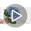 Cherica 6 Pcs Real Touch Blue Hydrangea Artificial Flowers with Stems, Fake Silk Flowers for Outdoors, Artificial Flowers ...