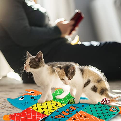AWOOF Cute Soft Catnip Mat, Interactive Cat Toys for Indoor Cats