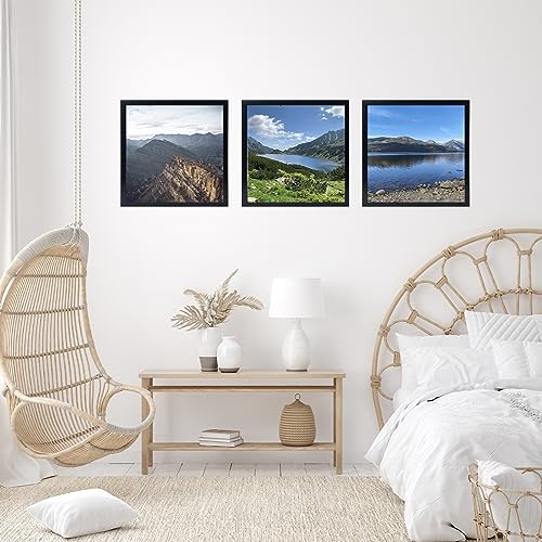 JCJMY 10x10 Picture Frame Black for Wall Hanging, Wall Mounting Horizontally or Vertically, 10 x 10 Square Wall Gallery Po...