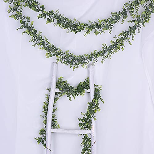 DearHouse 6 Pack Faux Eucalyptus Garland Plant, Artificial Vines Hanging Eucalyptus Leaves Greenery Garland for Wedding Ba...