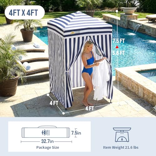 CROWN SHADES 4x4 Pop Up Changing Tent, Patented One Push Setup, Portable Changing Room, Privacy Canopy for Camping, Pool, ...