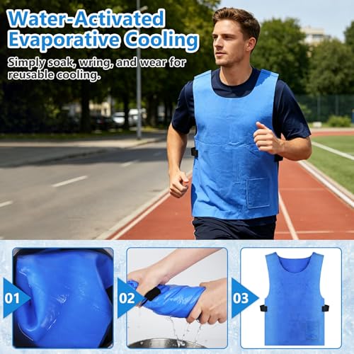 Loxiia Evaporative Cooling Vest for Men & Women, Water-Activated Cooling Vest for Hot Weather
