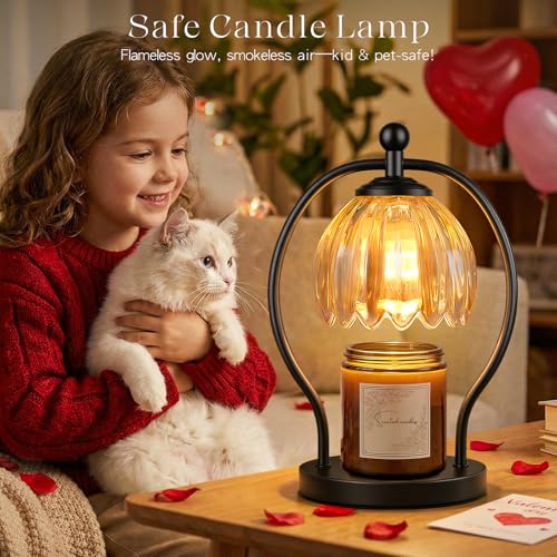 LANICHO Candle Warmer Lamp, Dimmable Candle Warmer with Timer, Vintage Candles Wax Warmers for Jar Candles Christmas Birth...