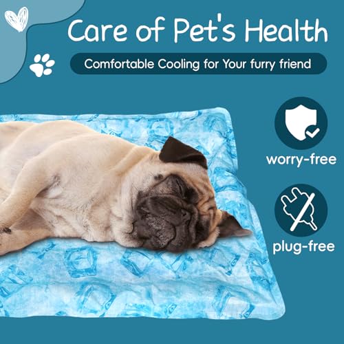 Cooling Pad for Large Dog,Instant Pet Cool Mat,Comfortable Cool Pet Mat for Cat.Portable Dog Bed for Summer. Suitable for ...