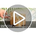Eywamage Gold Glass Flameless Pillar Candles with Remote, Flickering Christmas LED Candles Battery Operated Set of 3
