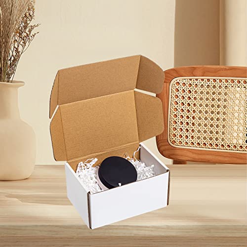 Wowxyz White Shipping Boxes 6x4x3" 60 Pack - Corrugated Cardboard Mailing Boxes for Small Business - Literature Mailer Pac...