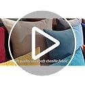 GAWAMAY Decorative Square Throw Pillow Covers 18"x18" Inch Set of 2, Super Soft Chenille Pillows Cover Fall Pillowcase for...