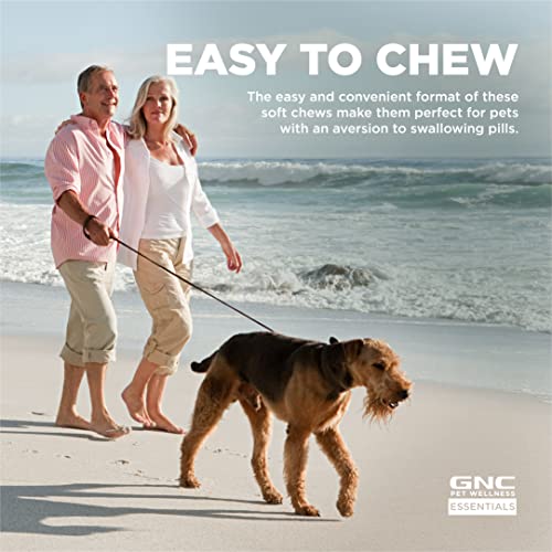 GNC Pets Essentials Dog Probiotic Soft Chews for Digestive Support, Bacon Flavor Daily Supplement with Prebiotics, Probiot...