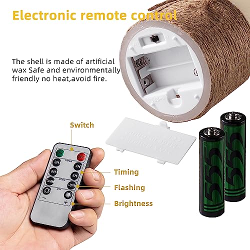 AKU TONPA Flameless Candles Battery Operated Pillar Real Wax Electric LED Candle Gift Set with Remote Control and Timer, ...