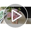 CHASMILE Artificial Flowers with Pink Roses in Vase, Lifelike Fake Flowers in Vase, Faux Flower Arrangements for Dining Ta...